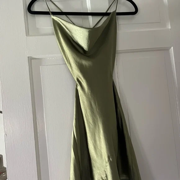 Hello Molly | Dresses | Beautiful Satin Forest Green Semi Formal Dress |  Poshmark